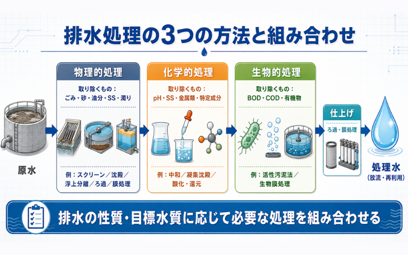 排水処理とは？仕組み・方法・設備・排水基準まで基礎から解説｜水処理