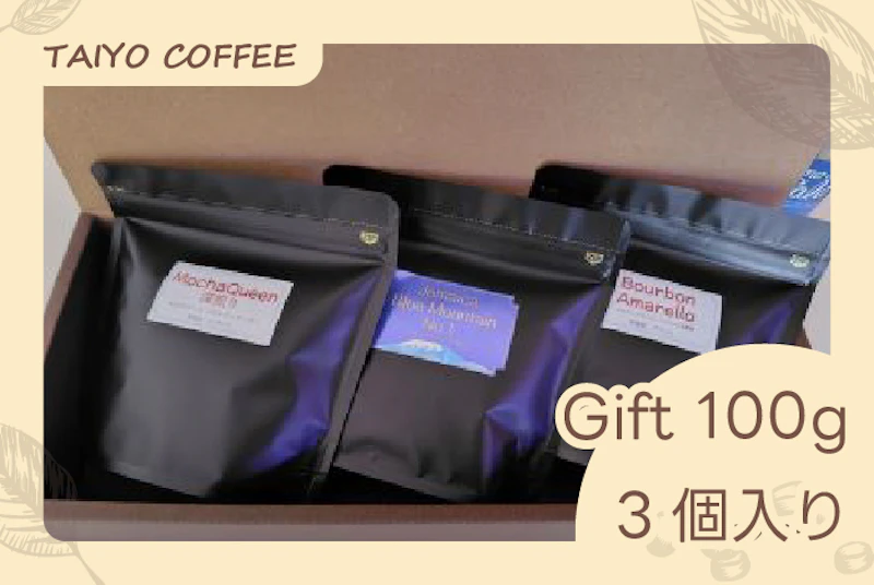 ギフト　コーヒー100ｇ入り3個　Fセット