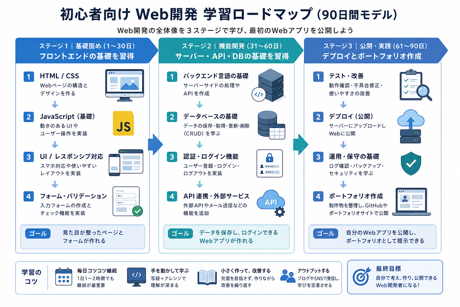 Web開発の90日学習ロードマップ
