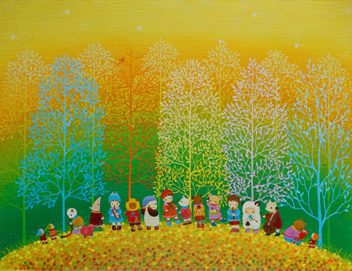 ノブサチ　絵画　個展にて　ひととき ノブ・サチ油絵展｜ニュース｜伊那谷ねっと
