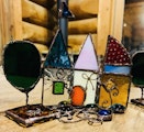 〈glass takarako〉ねことおうちのステンドグラス