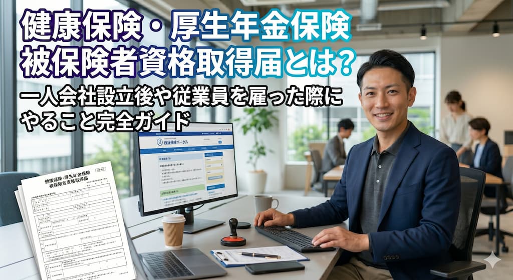 健康保険・厚生年金保険被保険者資格取得届とは？一人会社設立後や従業員を雇った際にやること完全ガイド