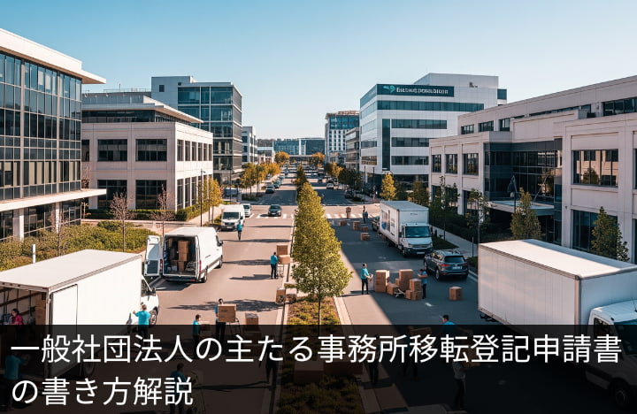 一般社団法人の主たる事務所移転登記申請書の書き方解説