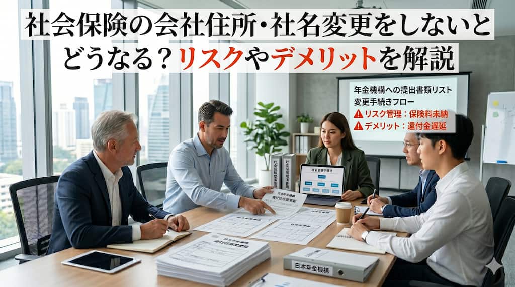 社会保険の会社住所・社名変更をしないとどうなる？リスクやデメリットを解説