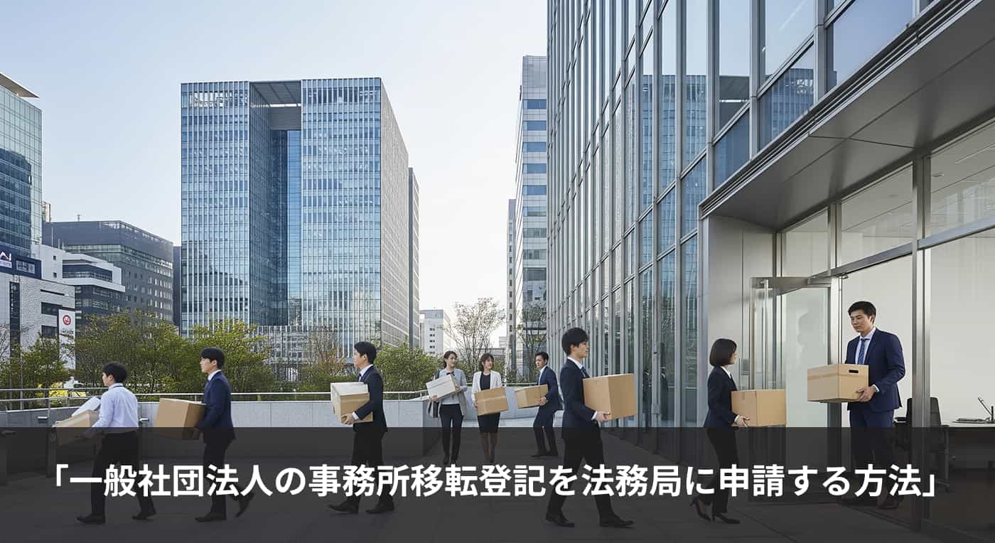 「一般社団法人の事務所移転登記を法務局に申請する方法」