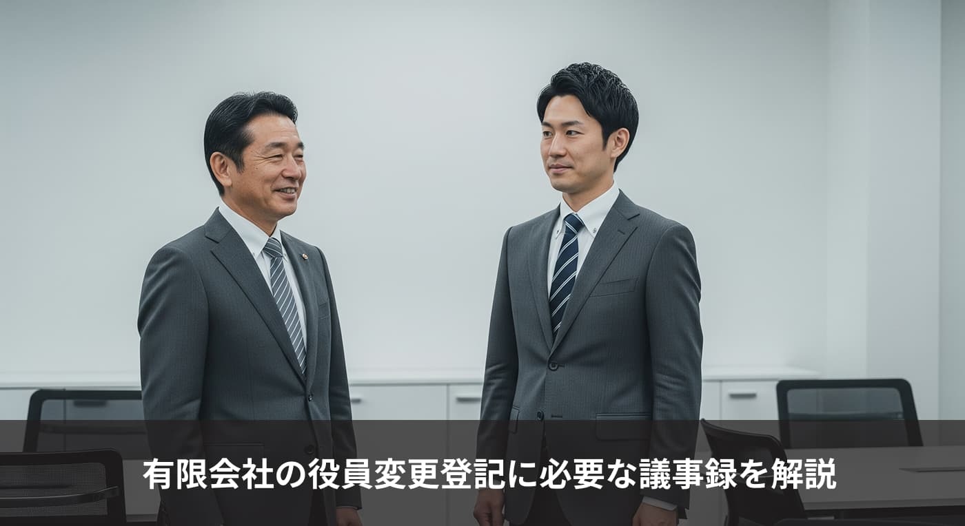 有限会社の役員変更登記に必要な議事録を解説