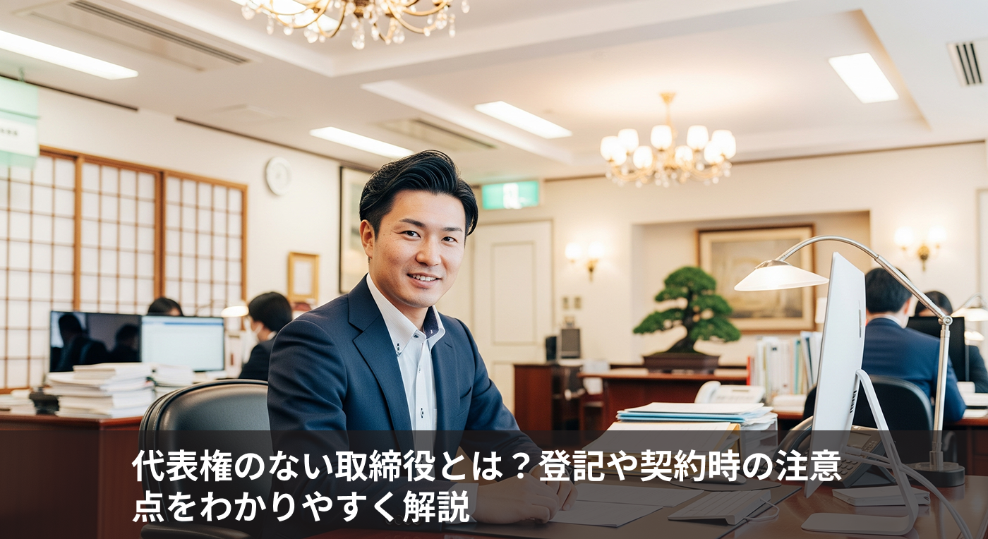 代表権のない取締役とは？登記や契約時の注意点をわかりやすく解説