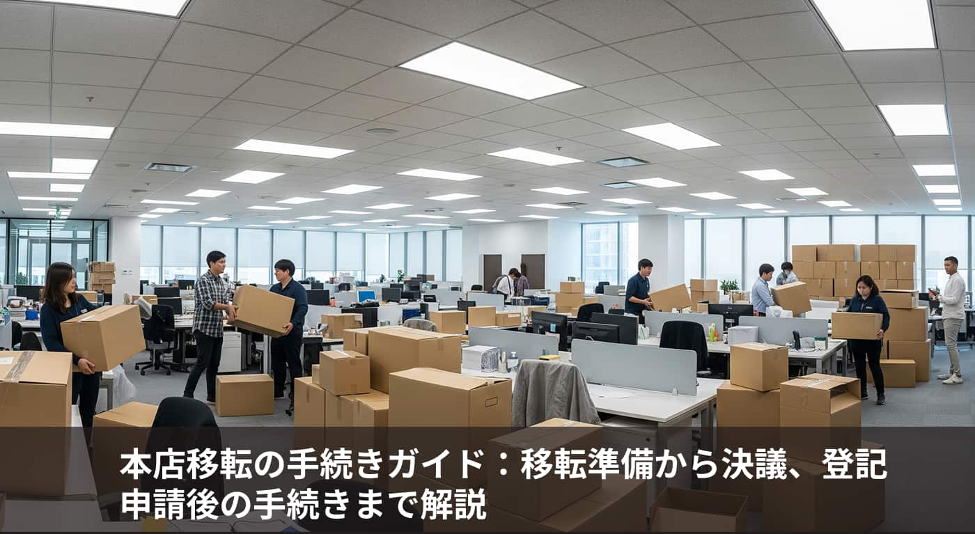 本店移転の手続きガイド：移転準備から決議、登記申請後の手続きまで解説