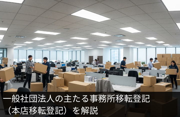 一般社団法人の主たる事務所移転登記（本店移転登記）を解説