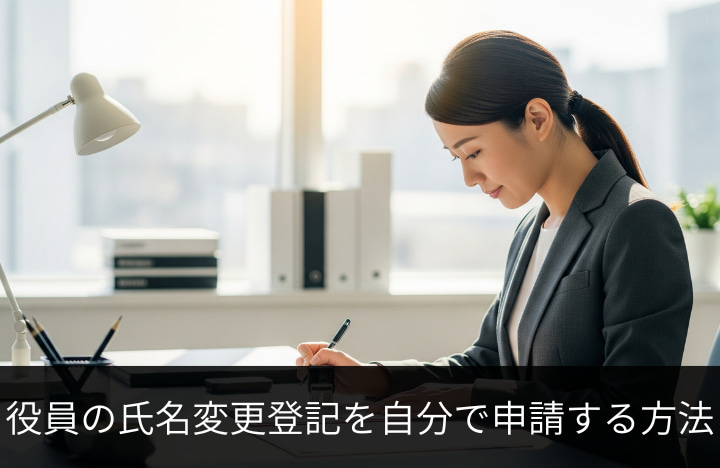 役員の氏名変更登記を自分で申請する方法