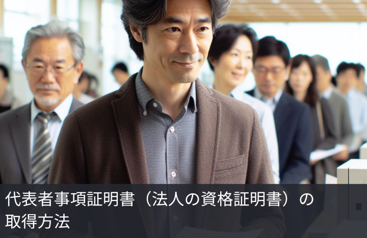 代表者事項証明書の取得方法、必要書類、手数料（費用）について解説します