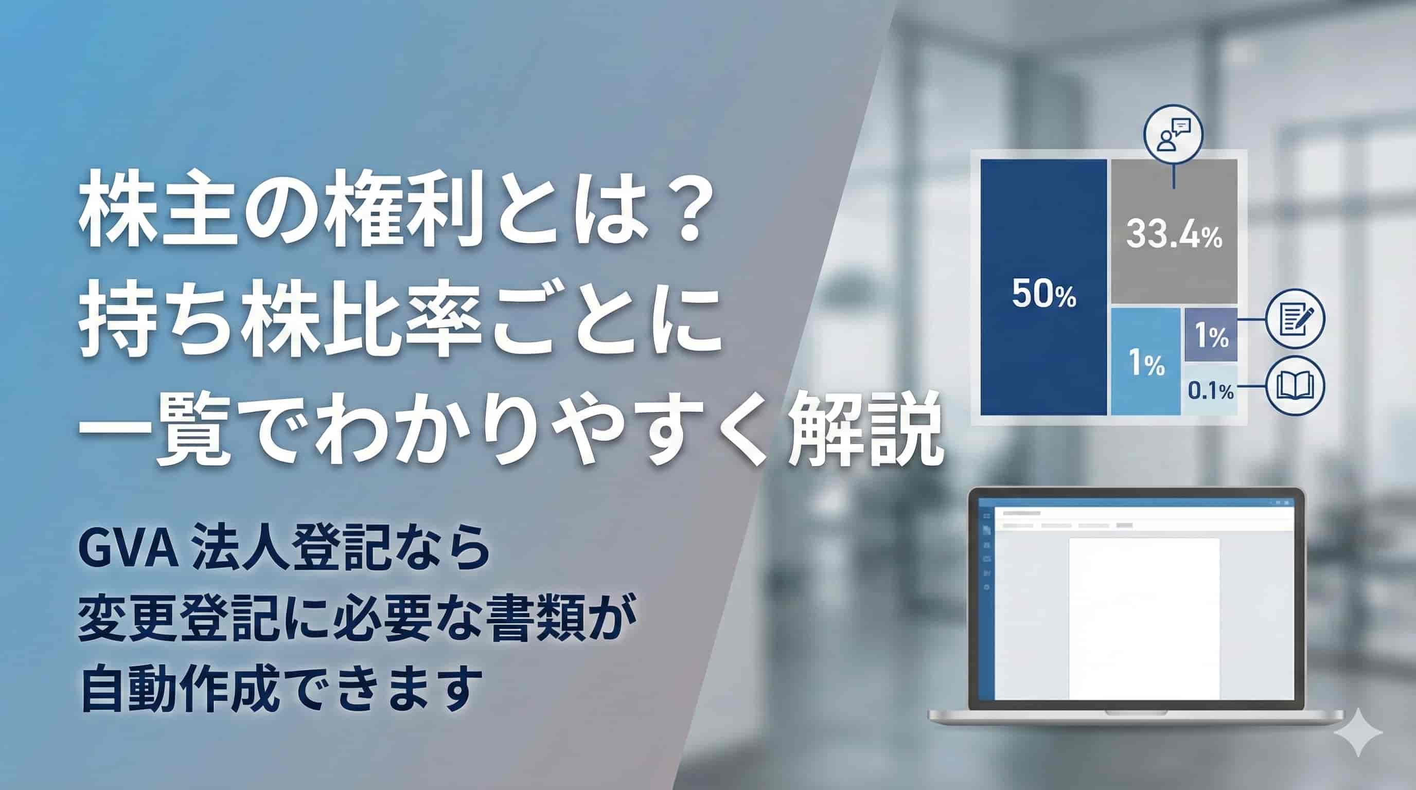 株主の権利とは？持ち株比率ごとに一覧でわかりやすく解説