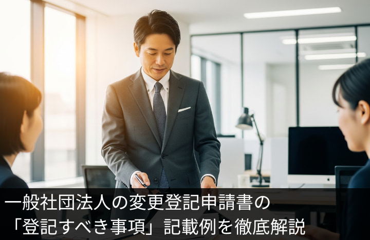 一般社団法人の変更登記申請書の「登記すべき事項」記載例を徹底解説