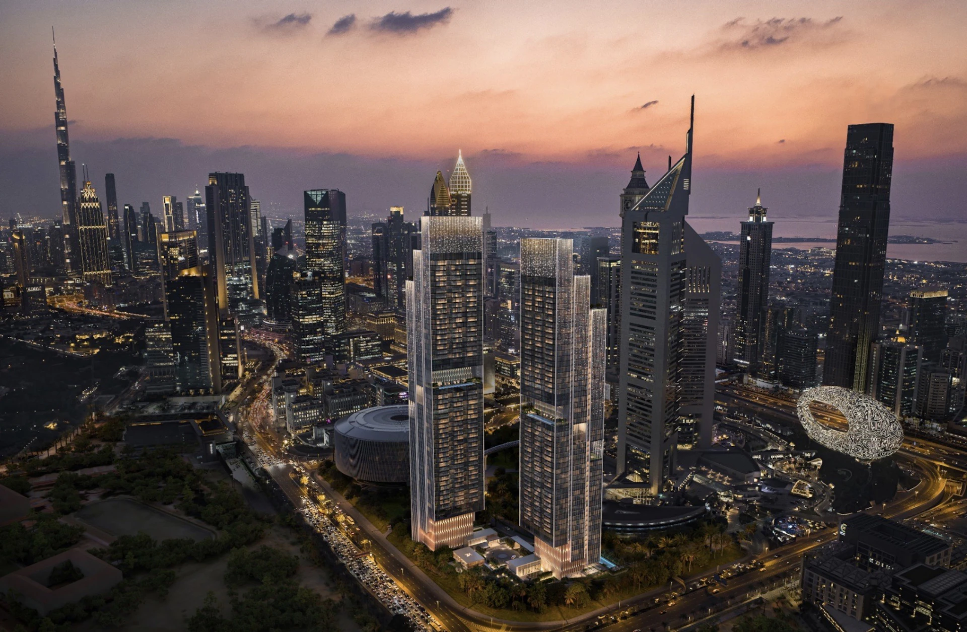Jumeirah Residences Emirates Towersの開発イメージ