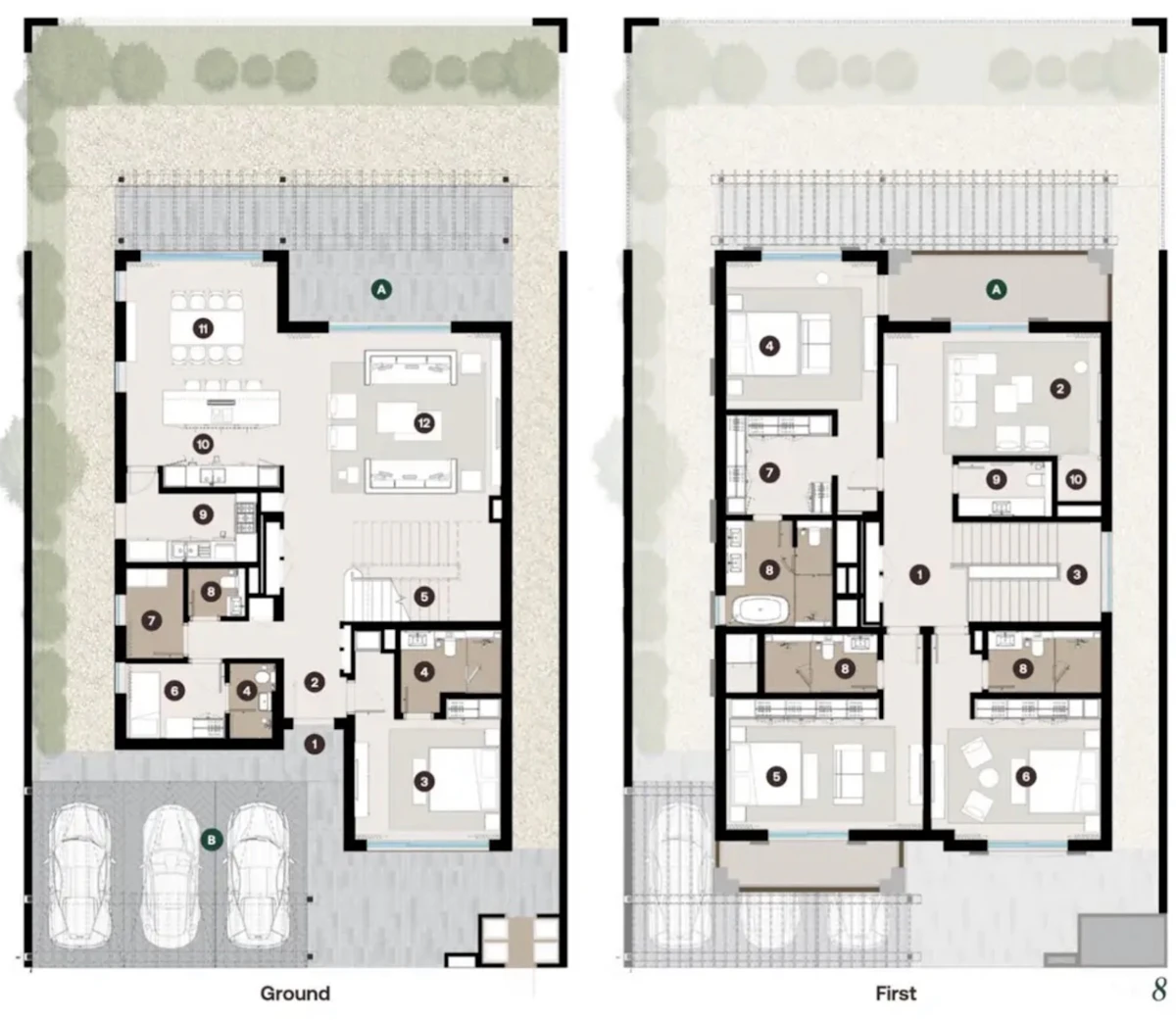 Golf Estates 4BR Villa 間取り図