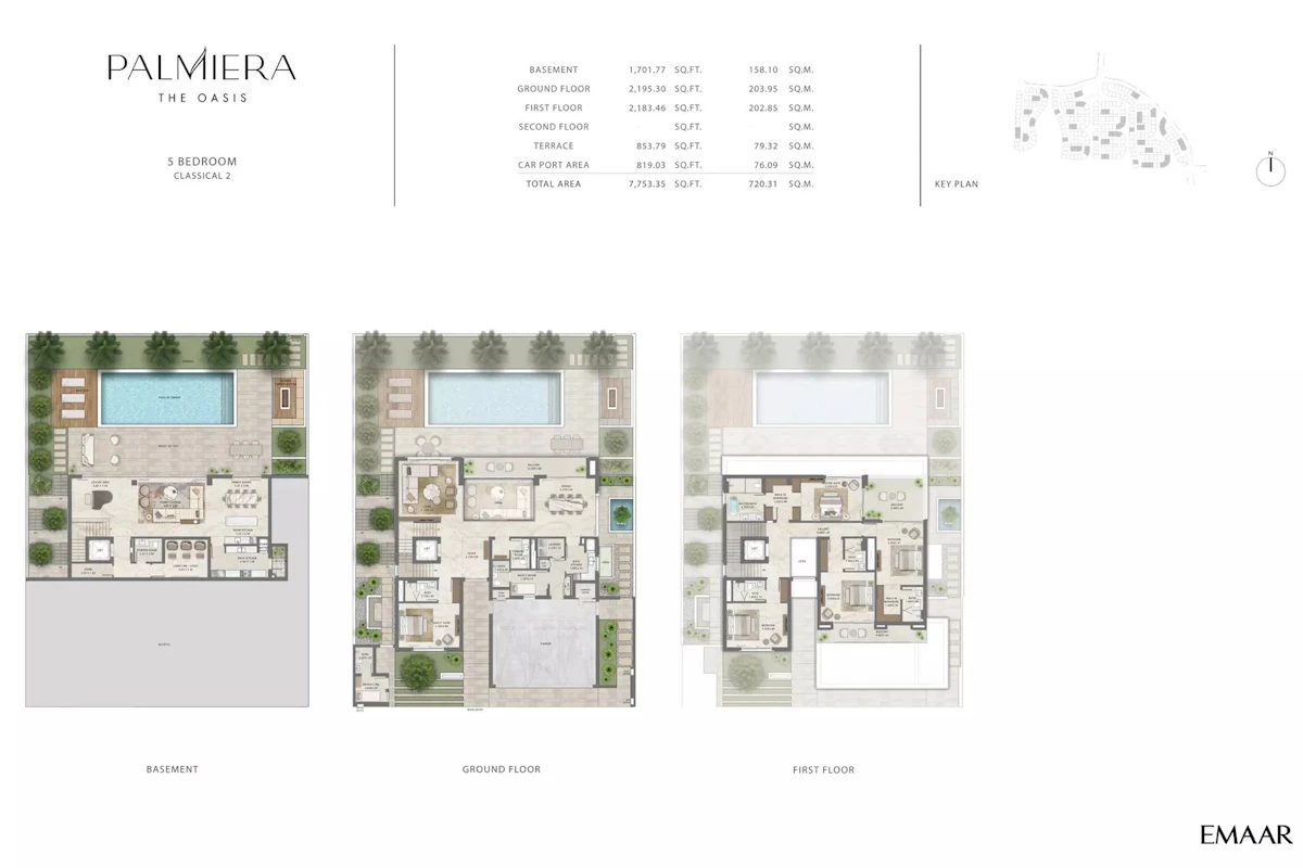 Palmiera at The Oasis 5BR Villa 間取り図