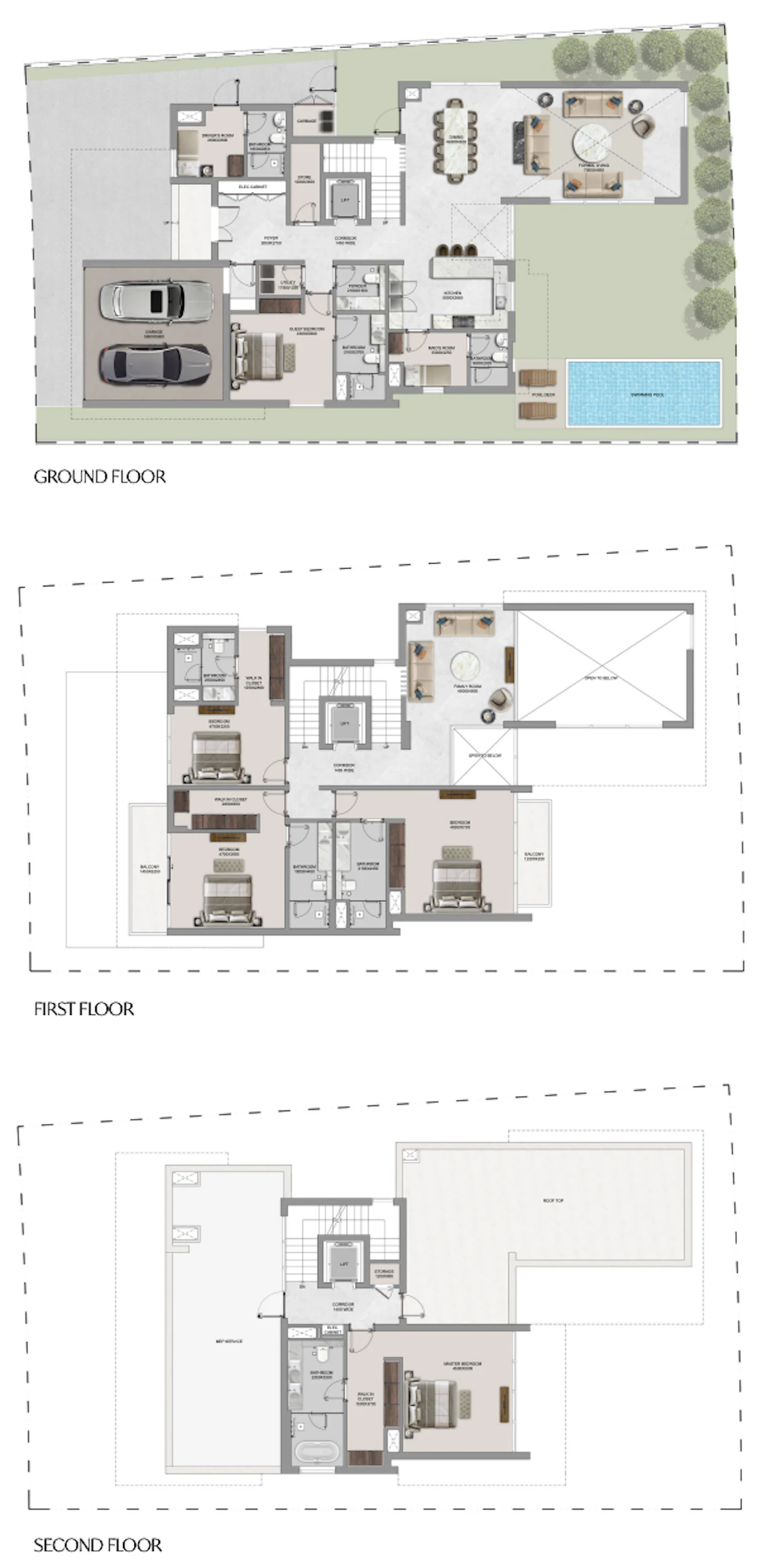 The Orchard at Sobha City 5BR Villa 間取り図