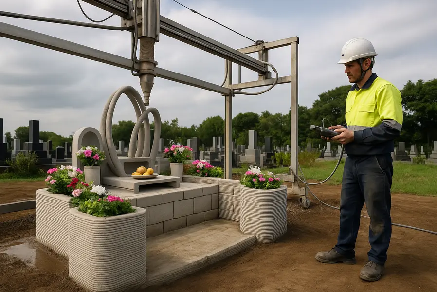お墓を建造するイメージ