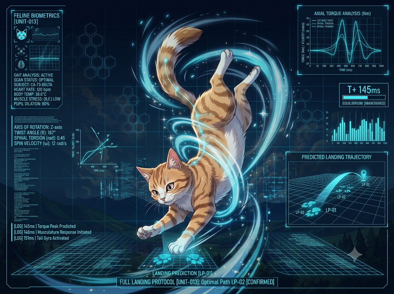 【空中姿勢制御と角運動量保存の法則】｜生体AMBACの謎と、猫になれない研究員