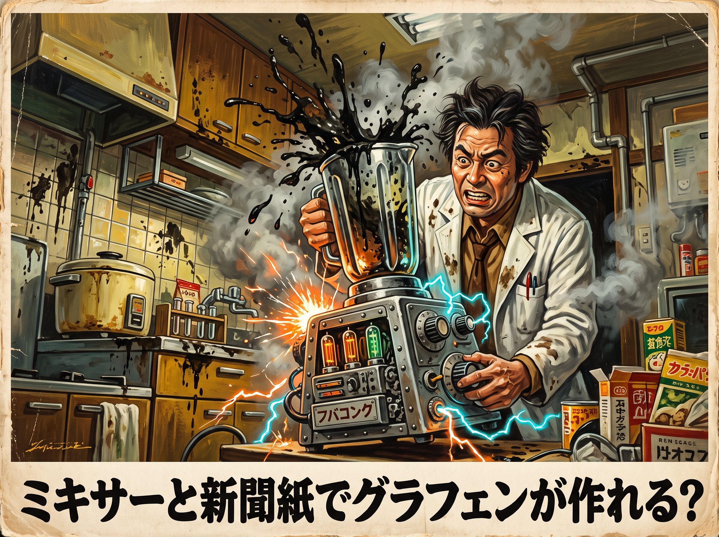 【ミキサーと新聞紙でグラフェンが作れる？自由研究にも】｜太陽は盗めなくても、未来は作れる