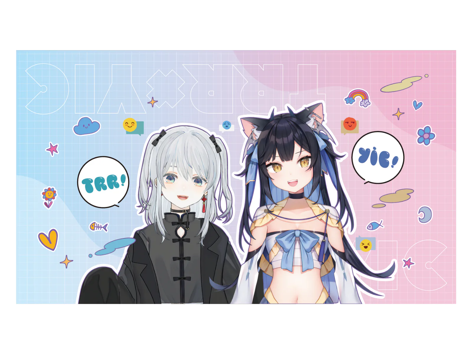 猫麦とろろ × 夜よいち 限定デスクマット | AJALACA DESIGN WORKS.