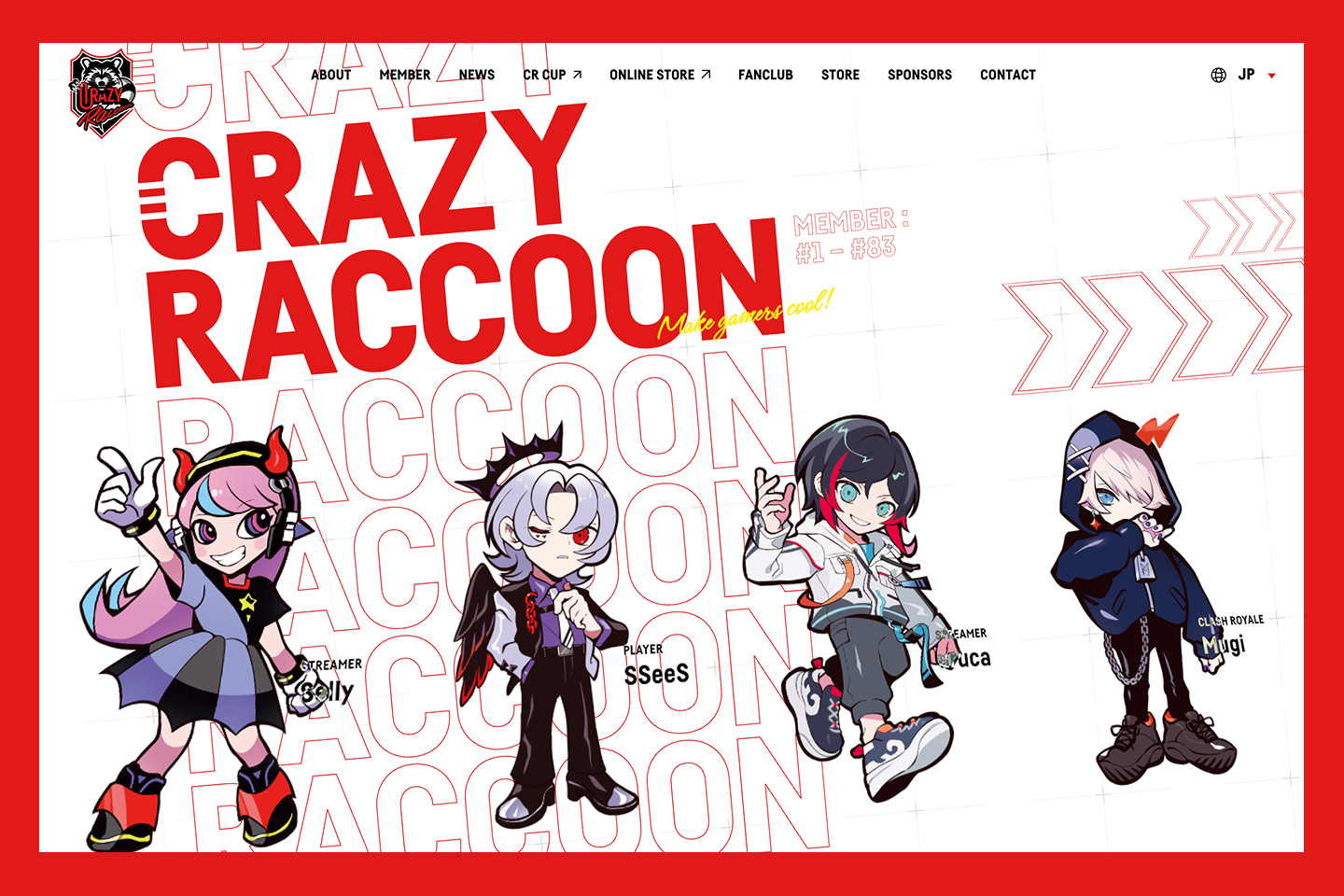 Crazy Raccoon 公式サイト | 株式会社FLAT - React・Next.js開発に強い