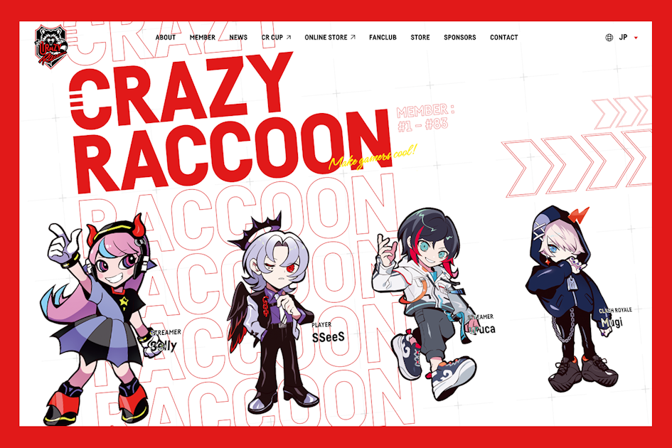 Crazy Raccoon 公式サイト | 株式会社FLAT - React・Next.js開発に強い