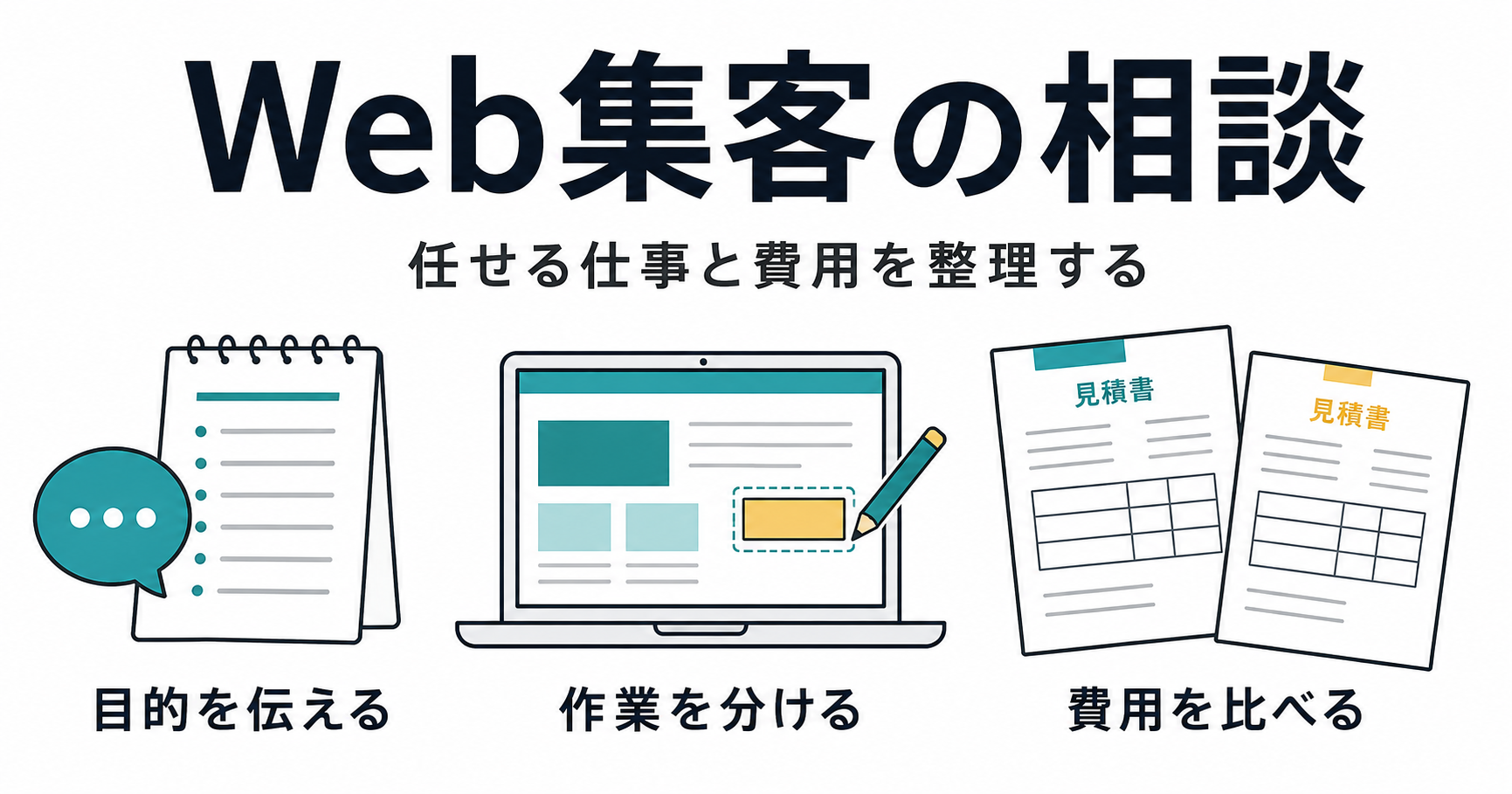 Web集客を相談する前に決めたい依頼範囲と費用・相談先の確認ポイント