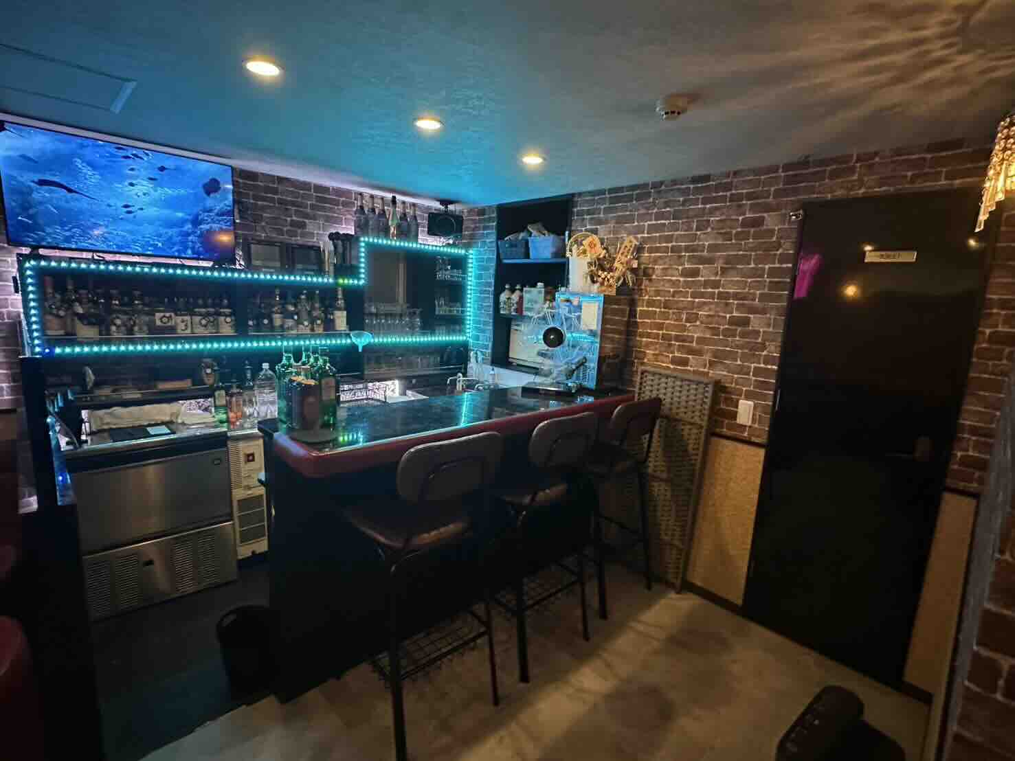 新橋スナックナインのカウンター写真