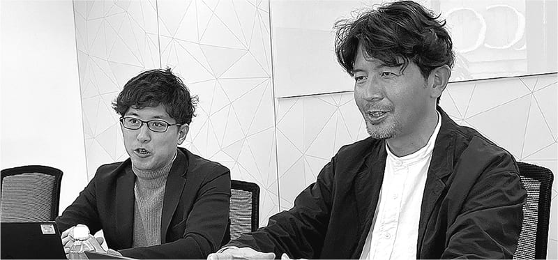 AIの進展を熱く語る大野修平税理士・公認会計士・㊨とエフアンドエム江幡達也氏㊧