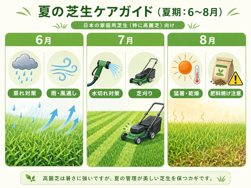夏の芝生ケアガイド