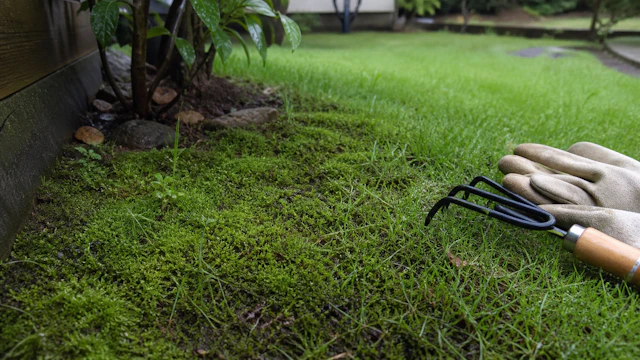 芝生の苔対策|原因と除去・予防の方法