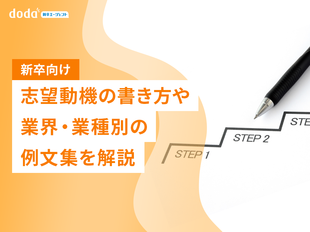 【新卒向け】志望動機の書き方や業界・業種別の例文集を解説