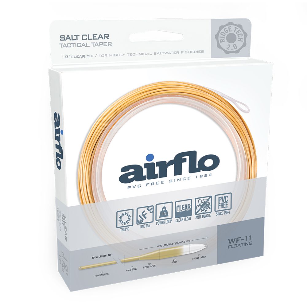 RIDGE 2.0 SUPERFLO FLATS TACTICAL TAPER 12' CLEAR TIP