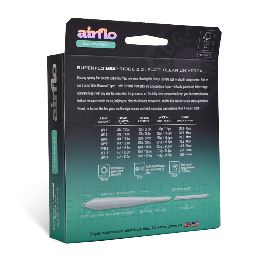 SUPERFLO MAX RIDGE 2.0 FLATS UNIVERSAL CLEAR FLOATING | Airflo