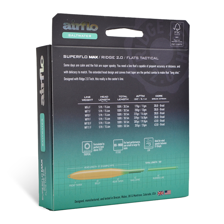 SUPERFLO MAX RIDGE 2.0 FLATS TACTICAL TAPER | Airflo