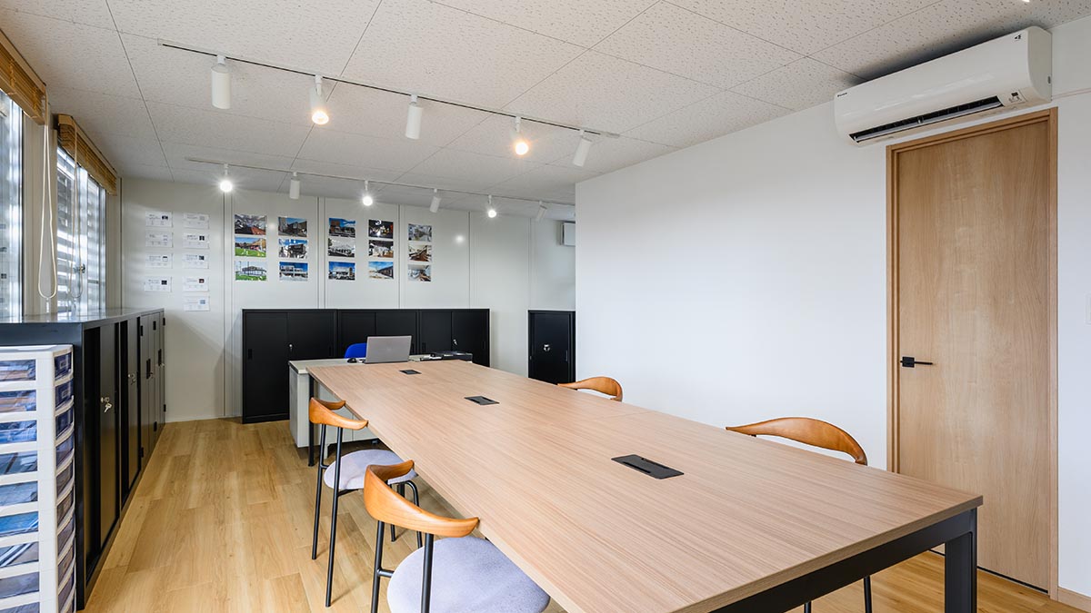 ユニットハウス・プレハブ・コンテナハウス | 沖縄出張所/総合展示場、MS WORK 2F 内観