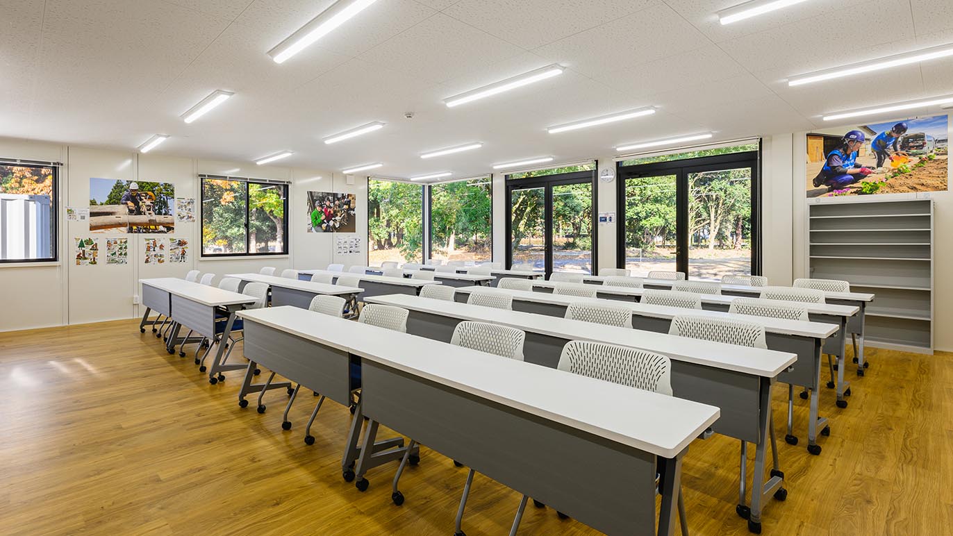 茨城県つくば市の研修施設/トイレのユニットハウス・プレハブ・コンテナハウス