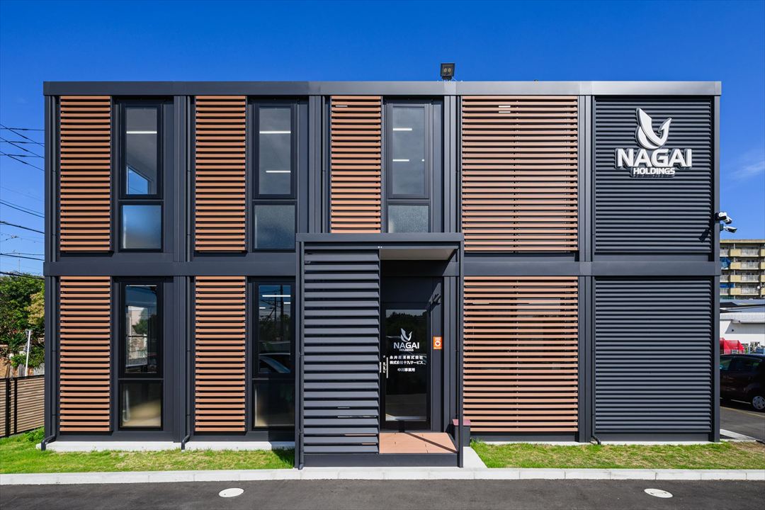 愛知県名古屋市100㎡以上（30坪以上）の事務所(会社事務所)のユニットハウス・プレハブ・コンテナハウス、外観 正面