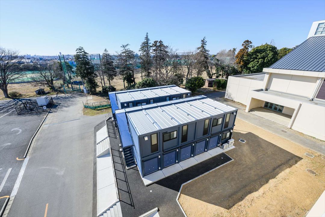 千葉県柏市100㎡以上（30坪以上）のスポーツレジャー(部室棟/クラブハウス)のユニットハウス・プレハブ・コンテナハウス、外観 上空