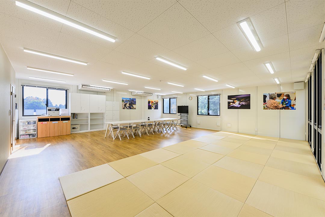 茨城県つくば市の研修施設/トイレのユニットハウス・プレハブ・コンテナハウス、内覧 1F 事務所兼休憩室