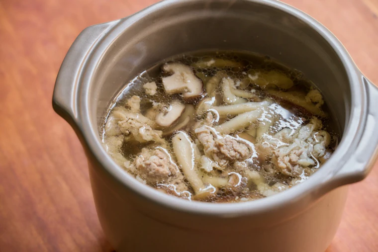 豚肉ときのこのスープストック