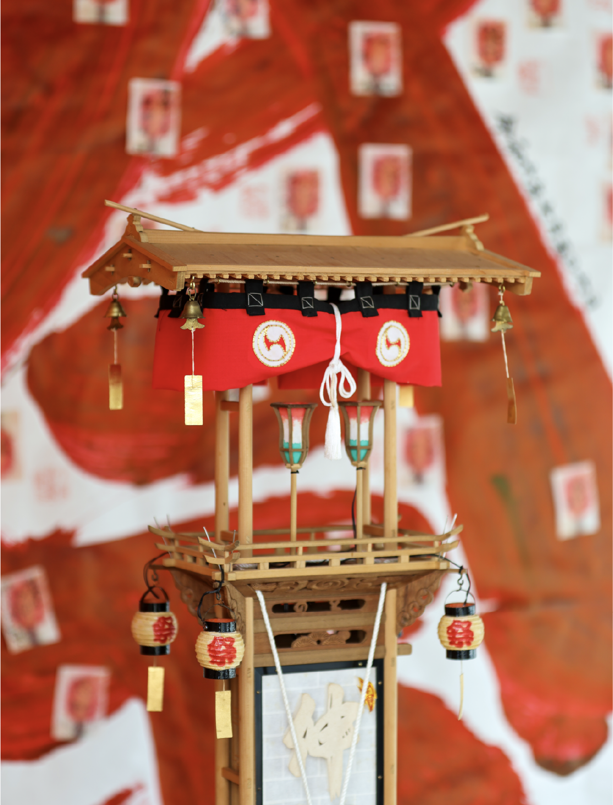 キリコの模型。大阪万博の日本の祭り文化を発信するイベントに出展予定