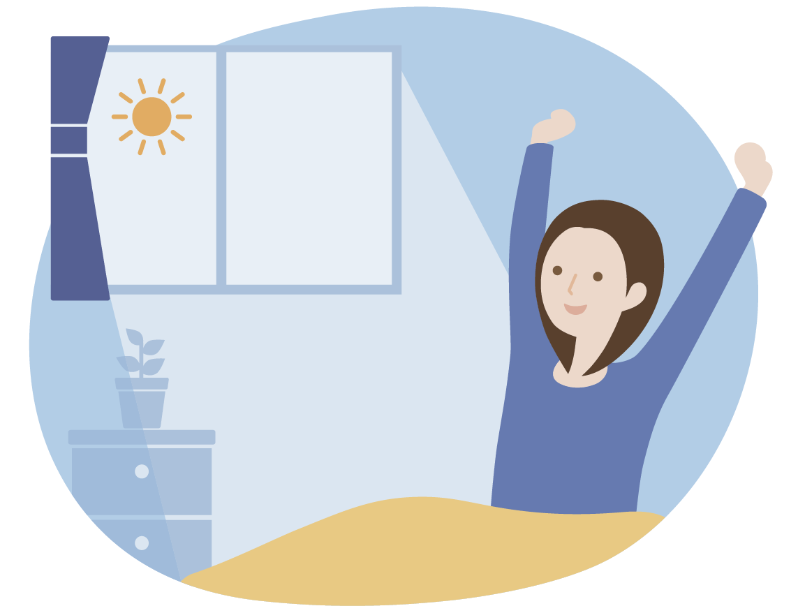 気持ちよく目覚めるイラスト