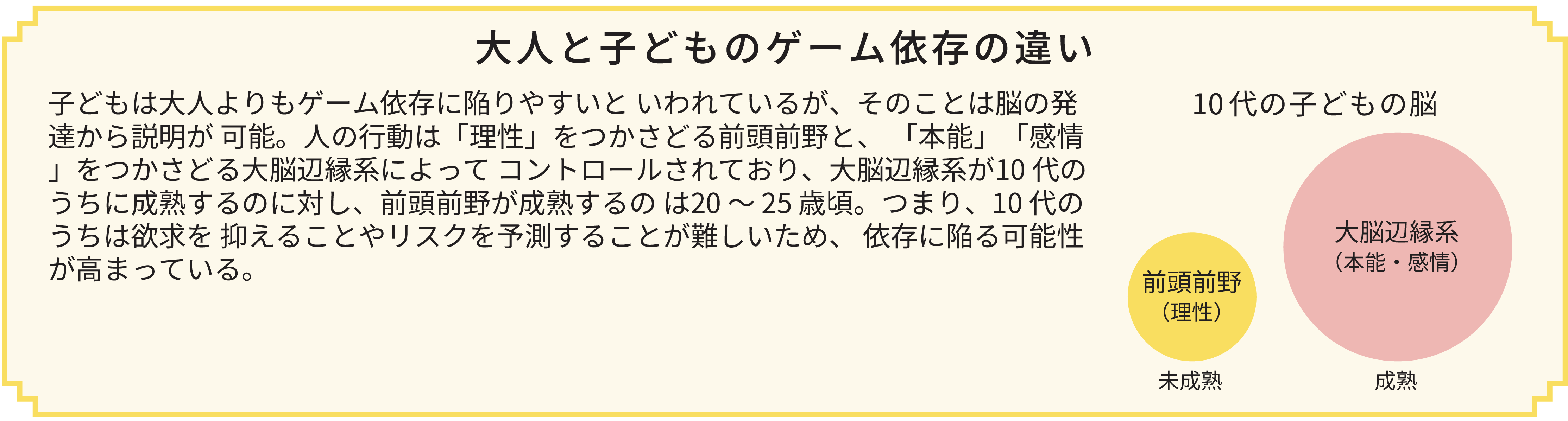 大人と子どものゲーム依存の違い