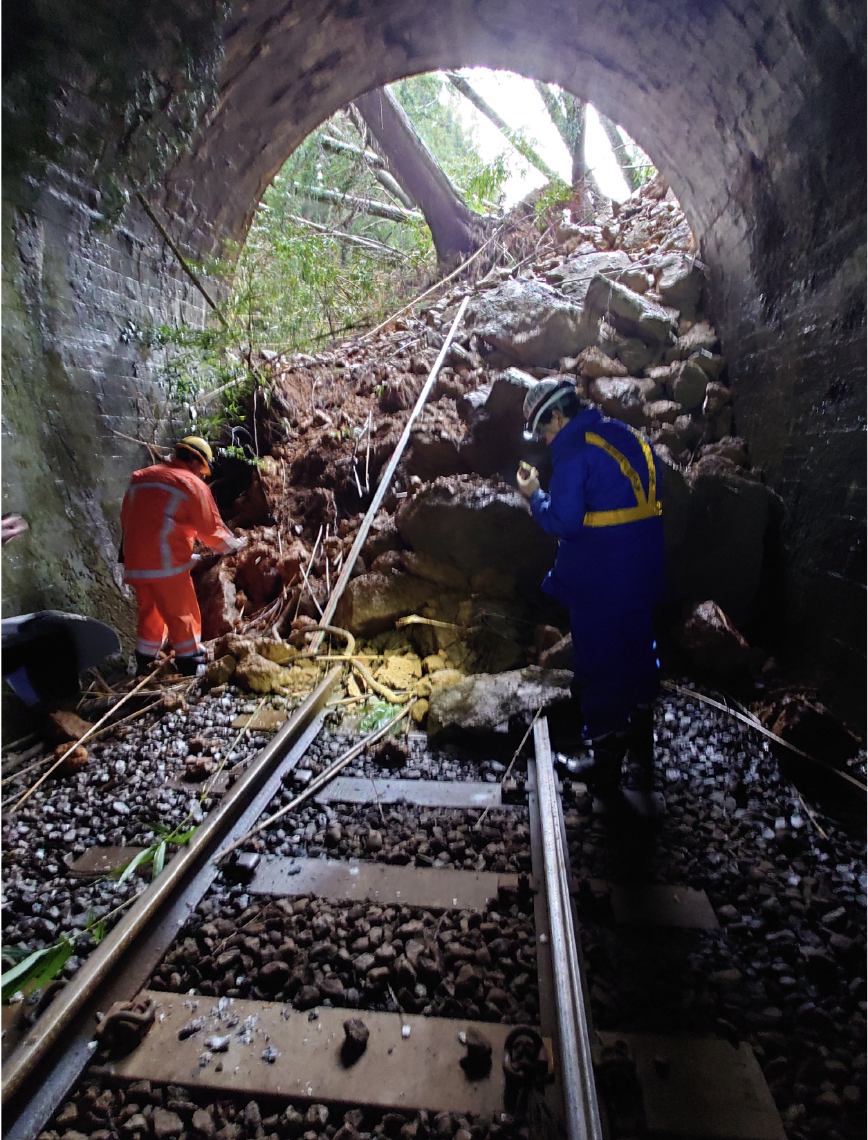 鉄道の線路や駅も大きな被害を受けた （写真提供：のと鉄道）