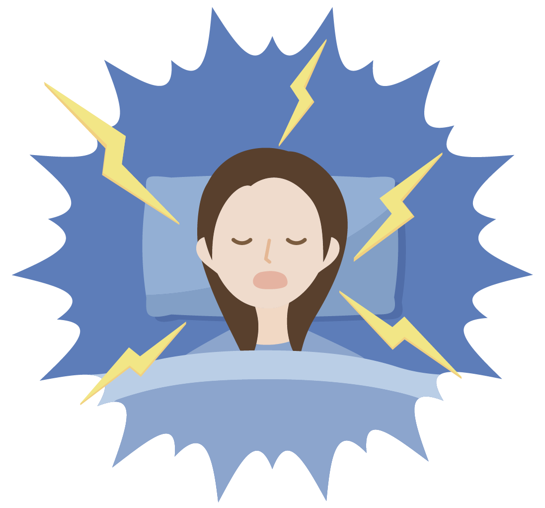 いびきをかいてるイラスト