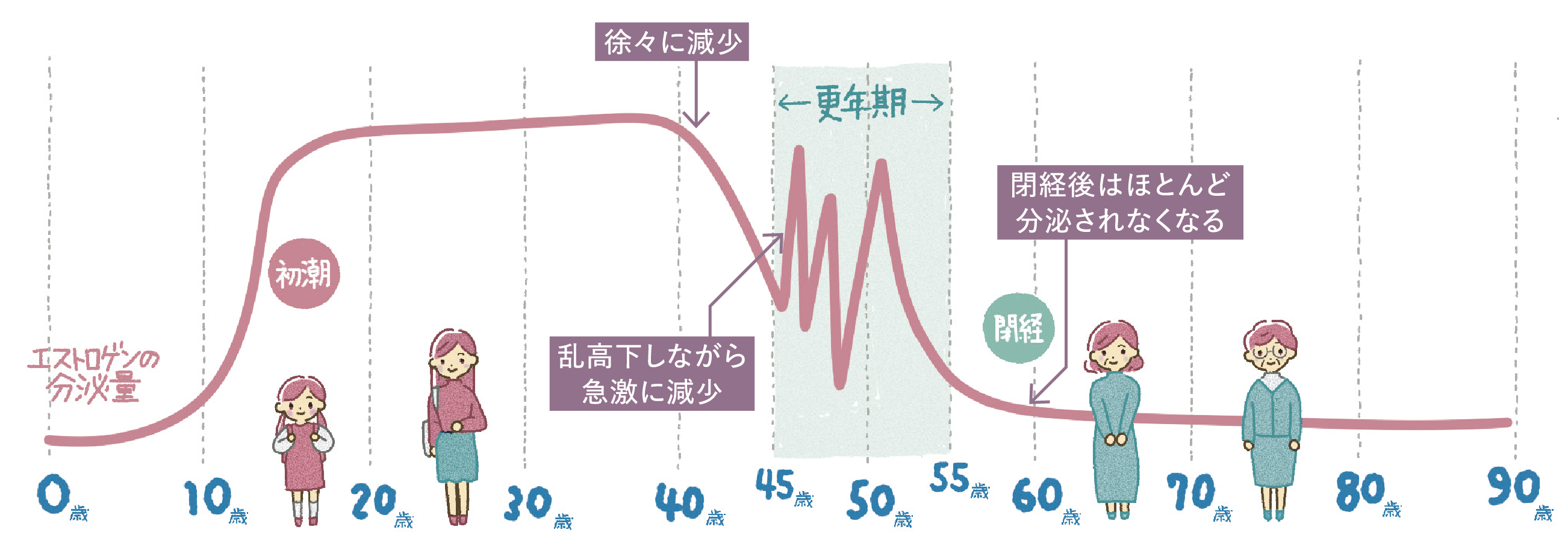 更年期のグラフ