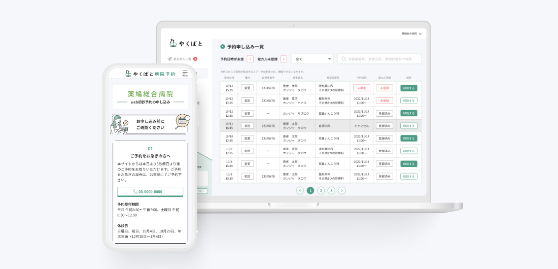 「やくばと病院予約」とは