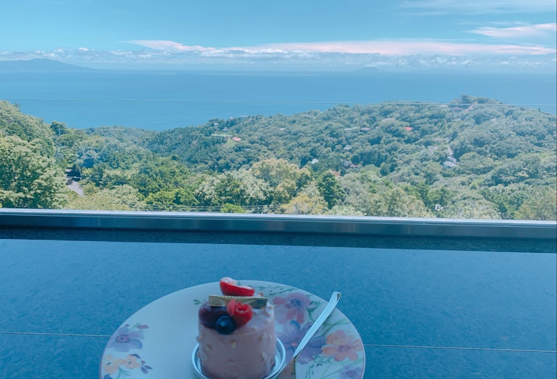 伊豆大島の見えるカフェ